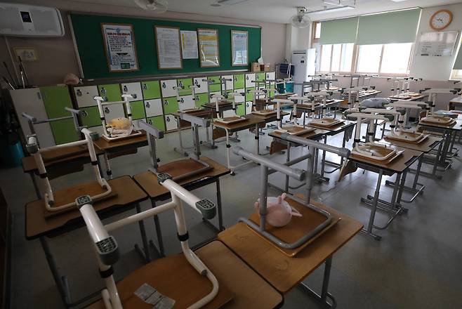 텅 빈 교실. /뉴스1