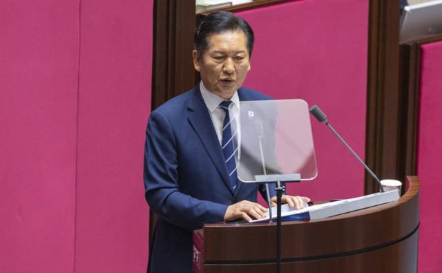 ▲ 더불어민주당 정청래 대표가 9일 서울 여의도 국회에서 열린 본회의에서 교섭단체 대표 연설을 하고 있다. 연합뉴스