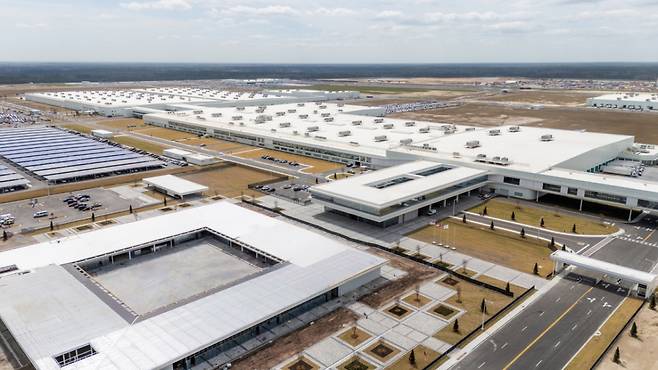 미국 조지아주 엘라벨(Ellabell)에 위치한 ‘현대자동차그룹 메타플랜트 아메리카(Hyundai Motor Group Metaplant America, HMGMA).’/사진=뉴스1