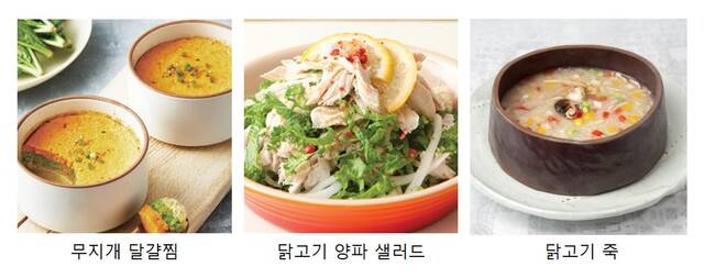 닭고기·달걀 활용해 만든 음식. 농촌진흥청