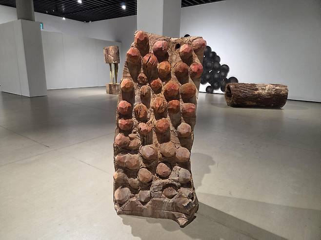 백연수 작 '드러나는 것' (서울=연합뉴스) 박의래 기자 = 서울 평창동 김종영 미술관에서 열리고 있는 조각가 백연수 개인전 '끝나지 않은 장면'에 전시 중인 2025년 작 '드러나는 것'. 2025.9.10. laecorp@yna.co.kr