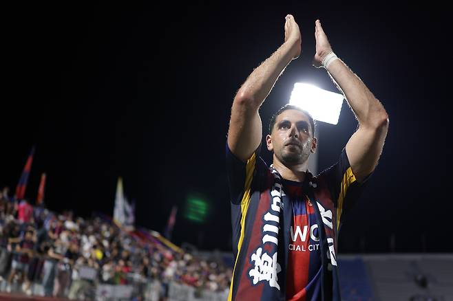 수원FC 스트라이커 싸박. 프로축구연맹 제공