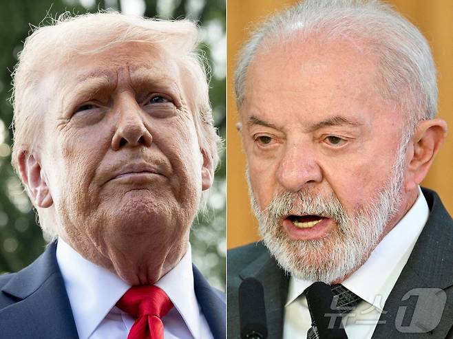 도널드 트럼프 미국 대통령(왼쪽)과 루이스 이나시우 룰라 다시우바 브라질 대통령. (자료사진) 2025.9.15 ⓒ AFP=뉴스1 ⓒ News1 강민경 기자