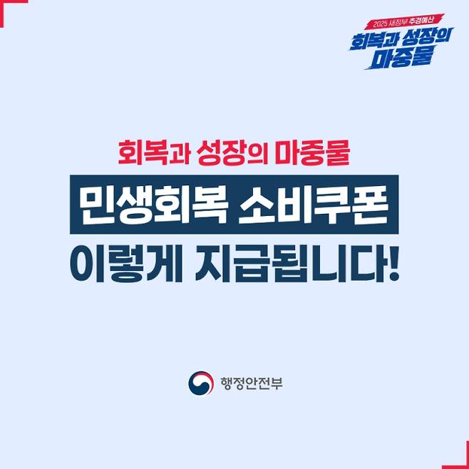 민생회복지원금 2차 신청 및 지급 기준, 사용 기한 ©행정안전부