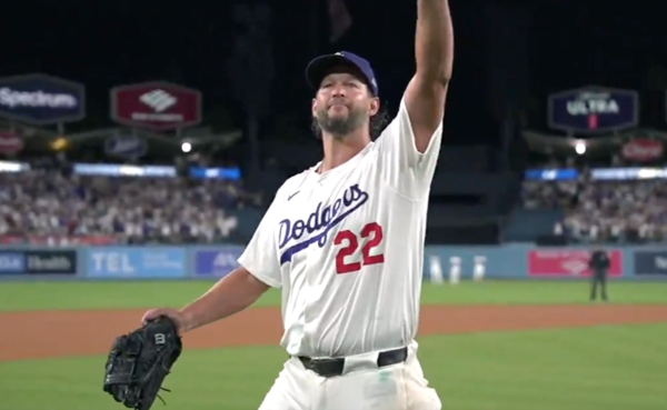 다저스 홈팬들에게 전하는 커쇼의 마지막 인사(사진=LA 다저스 공식 SNS)