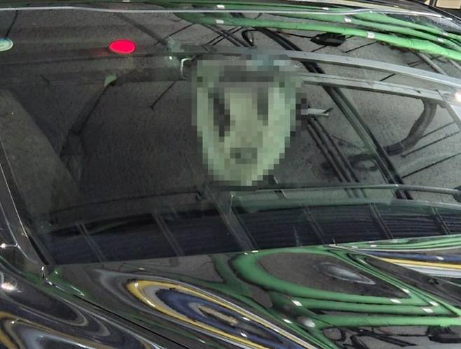 마트 주차장에 주차한 승용차 백미러에 여성의 팬티가 걸려 있었다는 제보가 전해졌다. 사진은 대형마트에 주차된 승용차 백미러에 여성 속옷이 걸린 모습. 사진=온라인커뮤니티 캡처