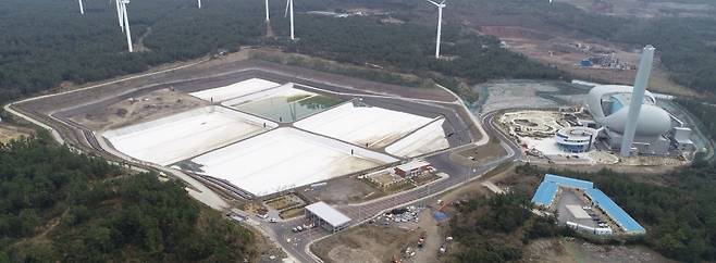 제주시설관리공단에 흡수되는 구좌읍 동복리 제주환경자원순환센터(광역 소각장·매립장) 전경.