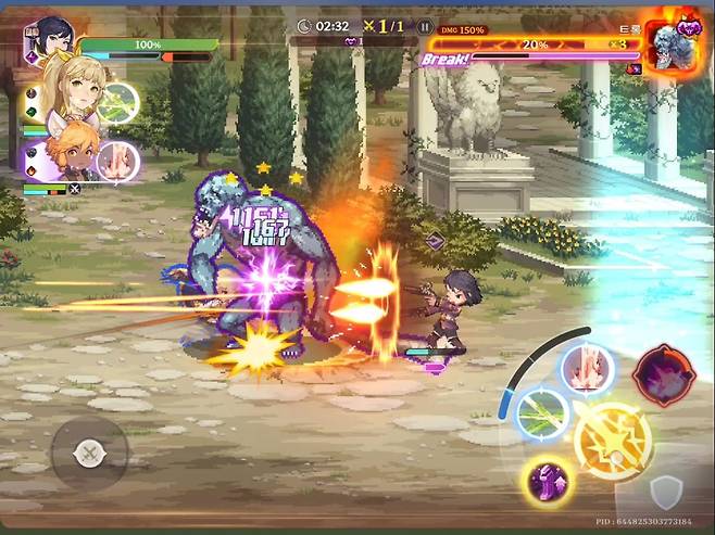 - 원거리 공격이 가능하지만 상대에게 경직을 줄 수 없는 바이올렛 "상대가 무방비일 때 딜을 더하는 용도로 쓰자"