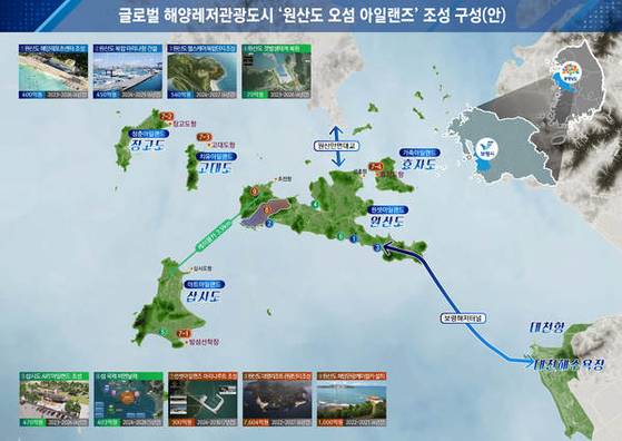 오섬 아일랜드 사업 구성도. 보령시