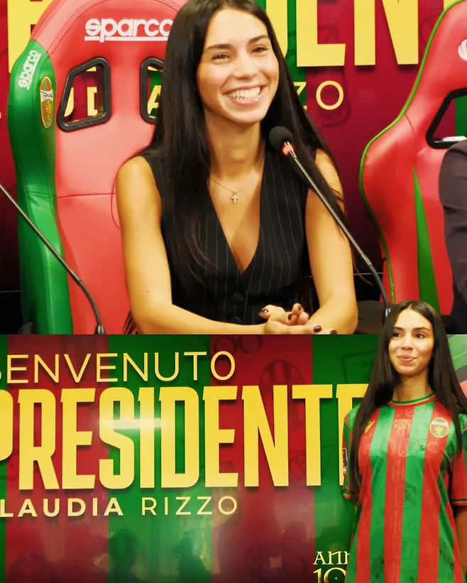 이탈리아 테르나나 클럽 회장에 오른 클라우디아 리조. 더선 캡처