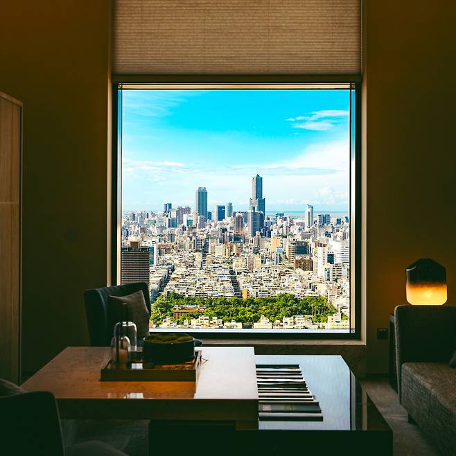 이그제큐티브 라운지에서 본 가오슝