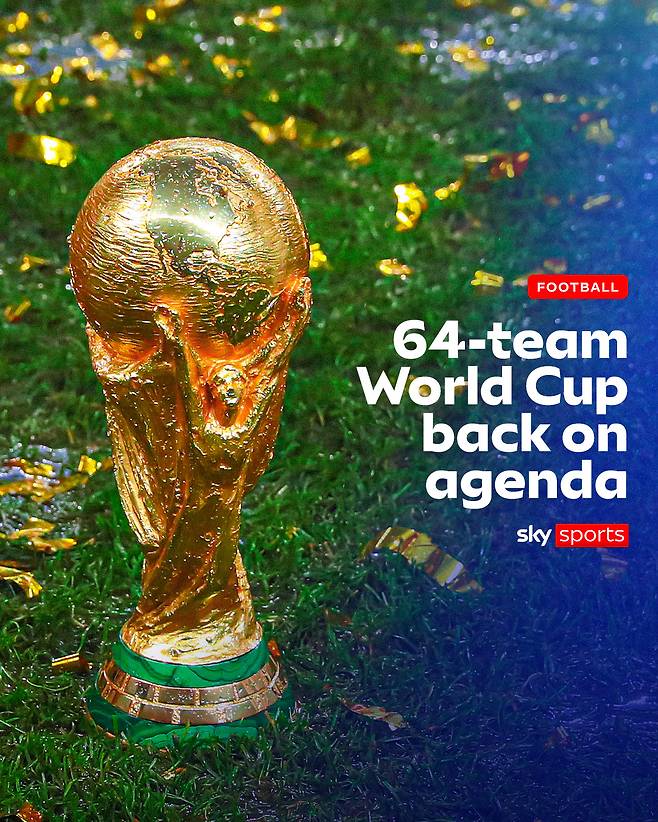 2030 국제축구연맹(FIFA) 월드컵 본선 참가국 64개국 확대 논의 소식을 전한 스카이스포츠. /사진=스카이스포츠 SNS 캡처