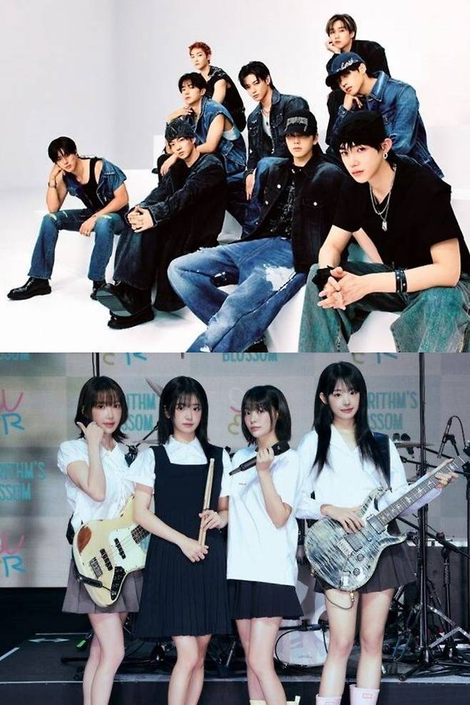 더보이즈, QWER. 사진|원헌드레드, 타마고프로덕션