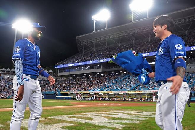 ▲ 왼쪽부터 디아즈, 박병호 ⓒ삼성 라이온즈