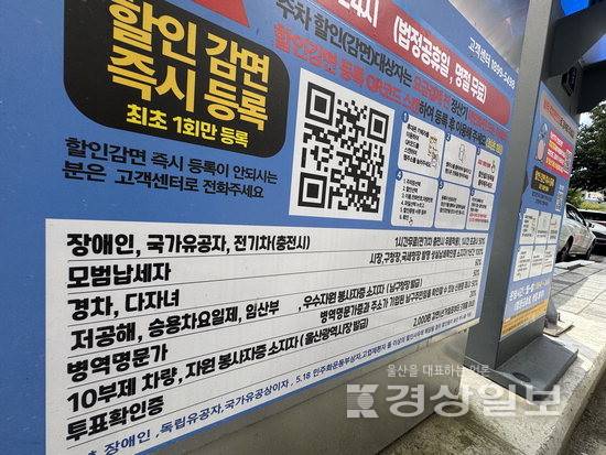 ▲ 울산시가 지난 2012년부터 시행해온 '승용차 요일제'가 참가율 1%대에 머물며 정책 실효성 논란에 휘말리고 있다. 사진은 지난 27일 남구 삼산동의 한 공영주차장.