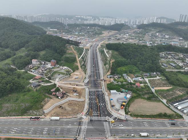 지난 6월에는 탕정·배방·천안R&D를 연결하는 '희망로'가 개통됐다. ⓒ아산시 제공