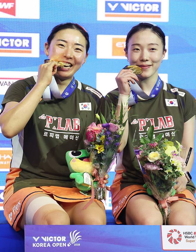 ▲ 배드민턴 코리아 오픈 우승한 서승재-김원호, 김혜정-공희용 조. ⓒ연합뉴스