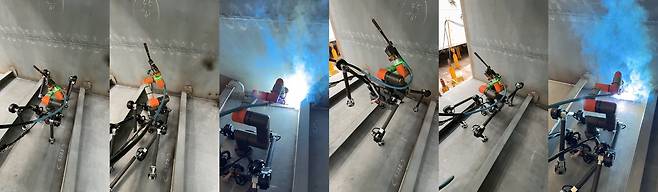 디든로봇의 외부철판(론지) 및 용접 테스트./한국과학기술원(KAIST)