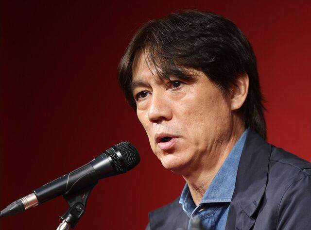 홍명보 축구 국가대표팀 감독이 29일 서울 종로구 축구회관에서 10월 A매치 소집명단을 발표하고 취재진의 질문에 답하고 있다. 연합뉴스