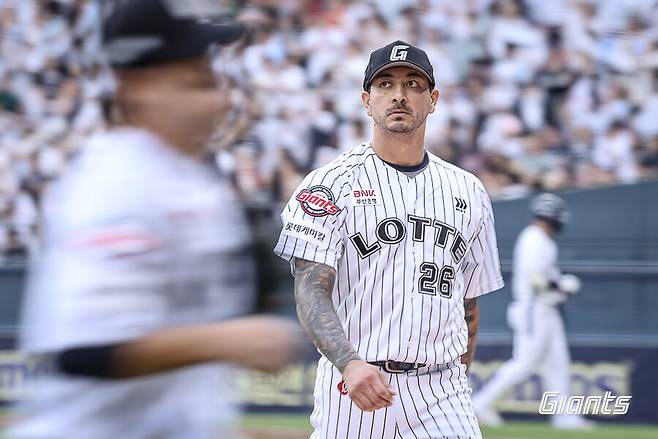 ▲ 빈스 벨라스케즈는 30일 대전 한화전에서 KBO리그 데뷔 후 최고 투구를 했다 ⓒ롯데 자이언츠