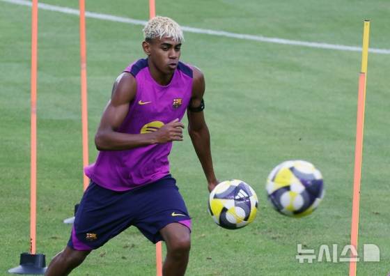 바르셀로나 공격수 라민 야말. /사진=뉴시스