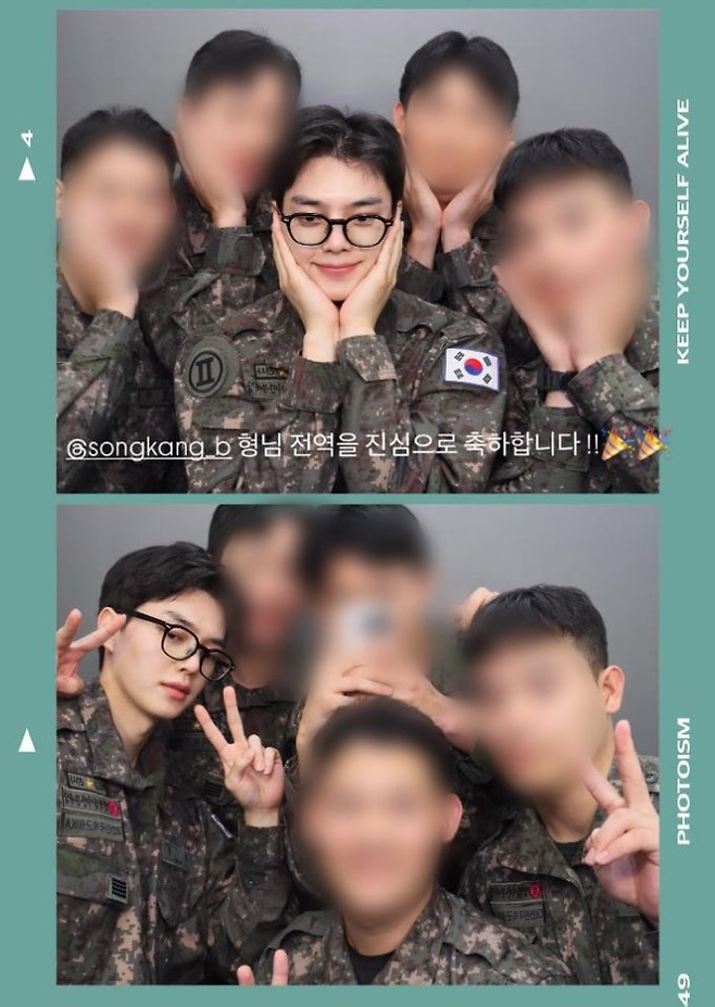 배우 송강의 ‘군복 네 컷’이 화제다. | 인스타그램 캡처