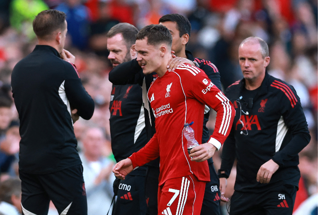 부진하고 있는 리버풀의 플로리안 비르츠. 리버풀 레전드 제이미 캐러거는 “비르츠를 당잔 선발에서 빼야 한다”라고 꼬집어 비판했다. 사진=REUTERS=연합뉴스 제공