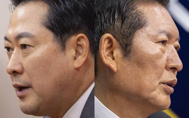 장동혁 국민의힘 당대표(왼쪽)와 정청래 더불어민주당 당대표 ⓒ연 합뉴스