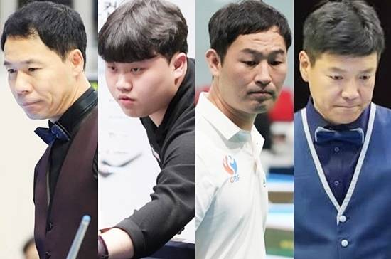 제106회 전국체육대회 당구종목 4강전은 (왼쪽부터) 허정한-정예성, 최완영-박수영 경기로 압축됐다. (사진=MK빌리어드뉴스DB, 대한당구연맹)