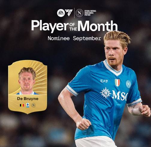 나폴리 미드필더 케빈 데 브라위너. /사진=나폴리 공식 SNS 갈무리