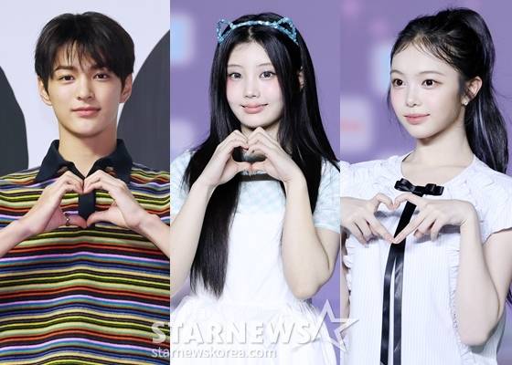 코르티스 건호, 아일릿 원희, 하츠투하츠 이안(왼쪽부터) /사진=스타뉴스