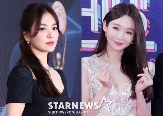 왼쪽부터 송혜교, 강민경 /사진=스타뉴스
