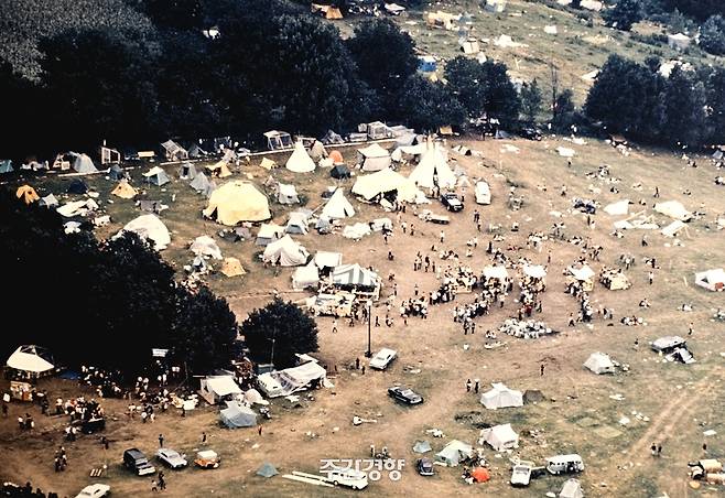 우드스톡 페스티벌 당시 50만명이 숲에 텐트를 치고 노숙했다. 손호철 제공