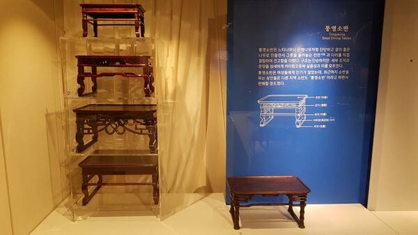 통영시립박물관에 전시된 소반.