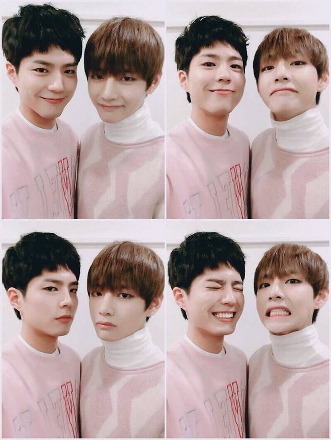 2015년의 방탄소년단 뷔와 박보검