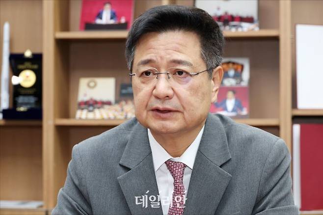 김장겸 국민의힘 의원이 데일리안과 인터뷰를 하고 있다. ⓒ데일리안 홍금표 기자