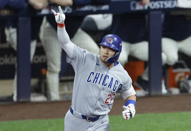 1회 선제 3점 홈런을 터트린 스즈키. UPI연합뉴스