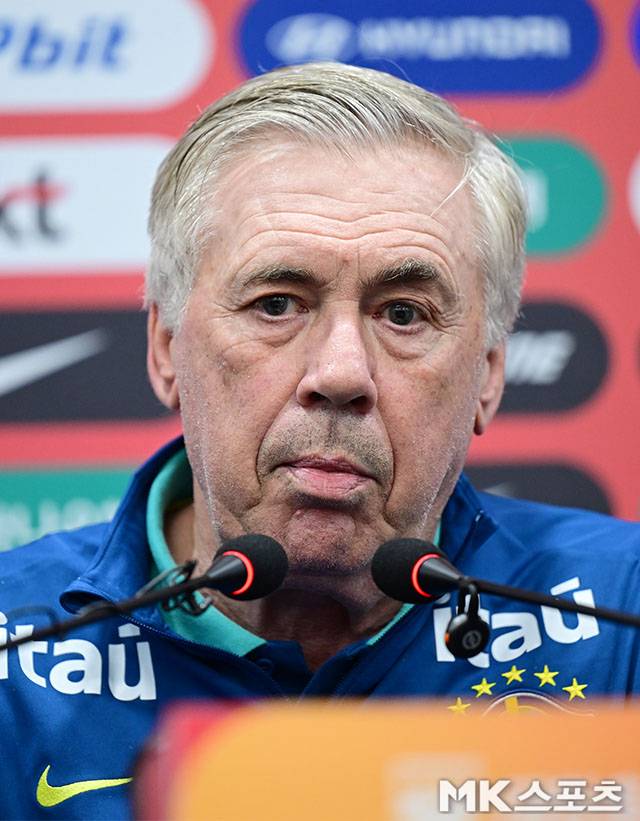 브라질 축구 대표팀 카를로 안첼로티 감독. 사진=이근승 기자