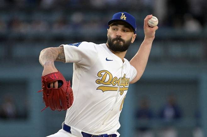 LA다저스 테너 스캇이 부상으로 로스터를 이탈하며 내셔널리그 챔피언십 시리즈까지 출전할 수 없게 됐다. 사진은 다저스에서 활약 중인 스캇. /사진=로이터