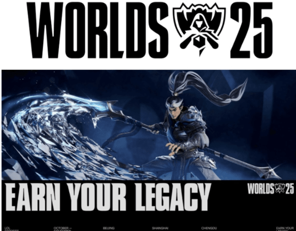 오는 14일 2025 리그 오브 레전드(이하 LoL) 월드 챔피언십이 중국 베이징 스마트 e스포츠 센터(Beijing Smart Esports Center)에서 열리는 T1과 인빅터스 게이밍의 플레이-인으로 막을 올린다고 밝혔다.(2025 LoL월드 챔피언십 키 비주얼). /사진=라이엇 게임즈