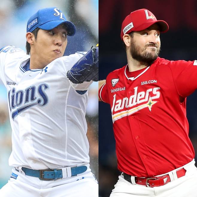 삼성 원태인-SSG 앤더슨. 구단 제공