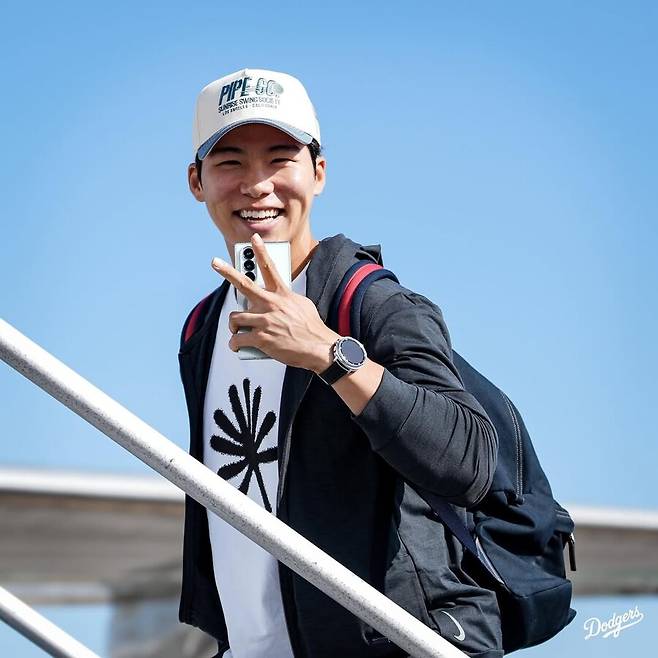 ▲ 김혜성 전용기 탑승 ⓒLA 다저스 공식 SNS