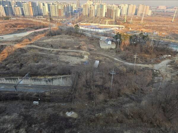 KTX 경기남부역사가 설치될 예정인 해창리 715-12번지 부지 전경.