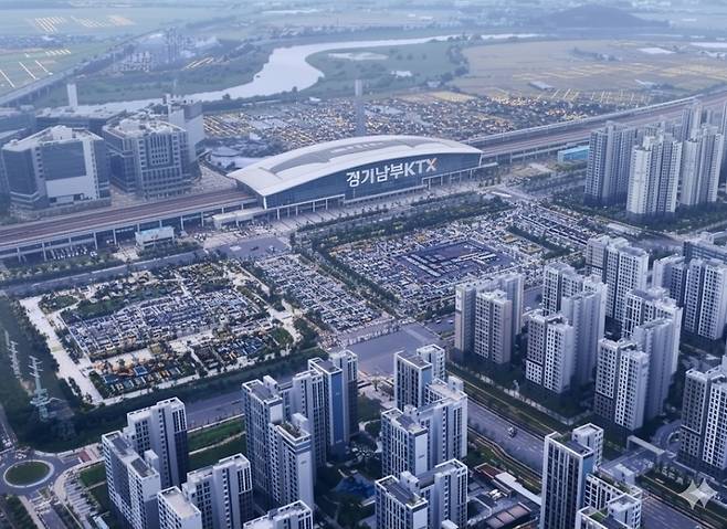 평택 고덕 시민들이 만든 KTX 경기남부역사의 조감도.