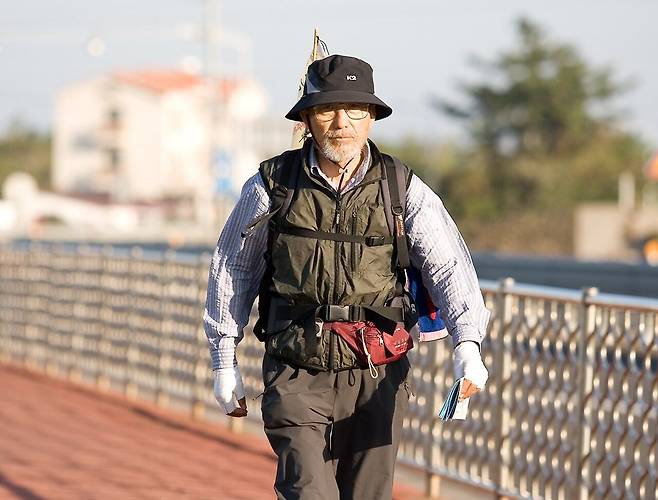 제주 성내교회 강정길 장로가 2007년 10월 이기풍 목사의 발자취를 따라 순례하는 모습. /강정길 장로 제공