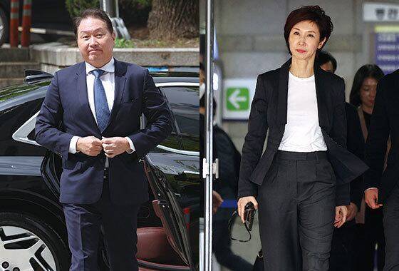 최태원 SK그룹 회장과 노소영 아트센터 나비 관장./뉴스1