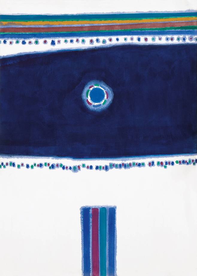 김환기 Kim WhanKi(1913-1974) , 무제, oil on cotton, 120×85.5cm, 1969 (케이옥션 제공)