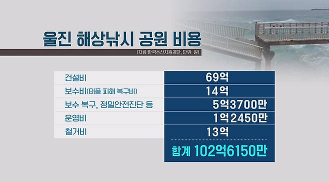 건설하고 유지 운영하고 철거하는데 100억 원이 넘게 투입됐습니다.