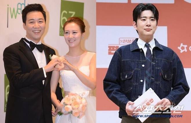 도경완-장윤정씨 부부와 김진웅 아나운서./강성곤 제공