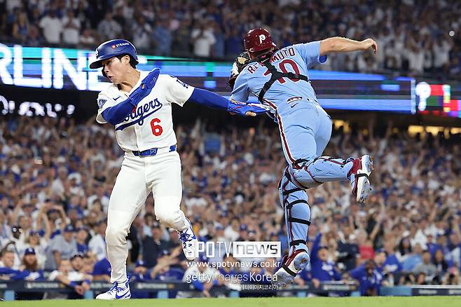 ▲ 다저스가 올해 치른 포스트시즌 10경기 중 김혜성이 출전한 건 필라델피아와 디비전시리즈 4차전이 유일하다